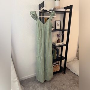 Sim and Sam maxi ruffle sleeve dress